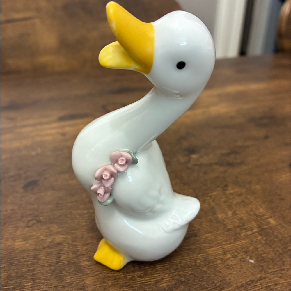Small Porcelain Duck Decorative Figurine